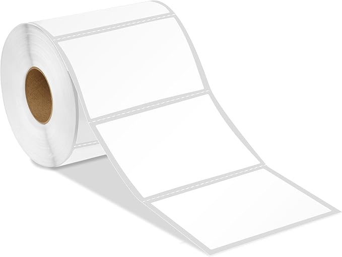 Spartan Industrial - 4" X 3" Direct Thermal Labels (10 Rolls, 500/Roll) Shipping, Postage, and Mail Labels Compatible with Rollo, Zebra, and Other Desktop Label Printers