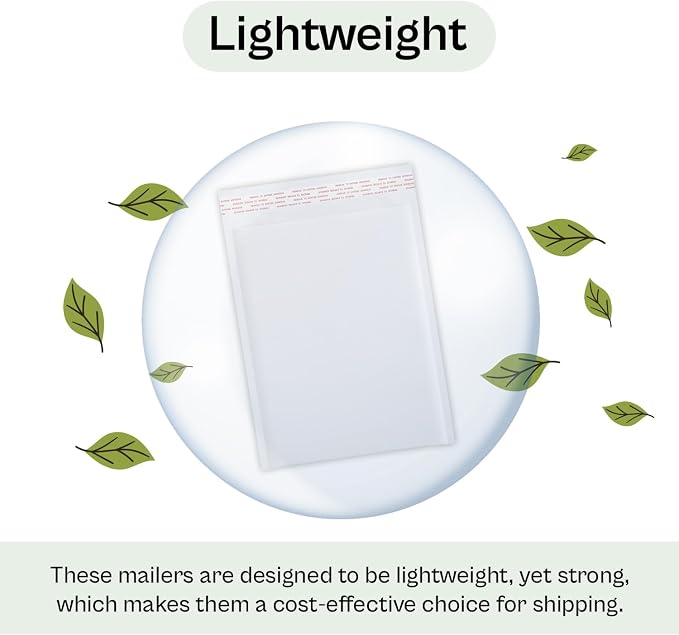 PSBM #6 50 PCS 12.5 x 19 Inch White Kraft Bubble Mailers, Cushion Padded Envelopes, Self-Sealing Peel-Off Strip, Ideal for Shipping CD, DVD, Jewelry, Photos, Magazine, Books, Clothes and More