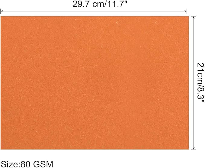 MECCANIXITY 100 Sheets Colored Copy Paper 8.3 x 11.7 Inch Printer Paper 80gsm Orange Red for Office Printing, Document Copying, Invitations, Forms, Art Projects