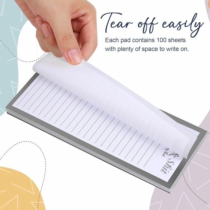 Utron 2 Pack Magnetic Notepads for Refrigerator, 100 Pages/BookGrocery List Magnet Pad for Fridge, Design Magnetic Grocery List Pad for Fridge, Grocery List Notepad, to-Do Memos, List(8 x 20.3cm)