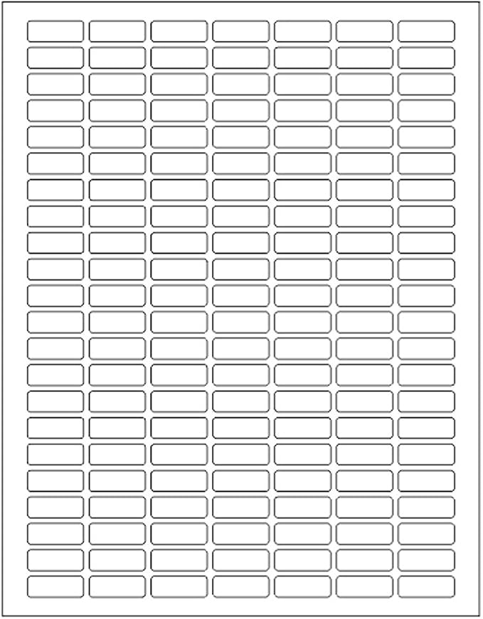 Printable Rectangle Labels, 1 x 0.375 Inch - 824 Pack | Clear printable labels for inkjet & laser printers. Template included.