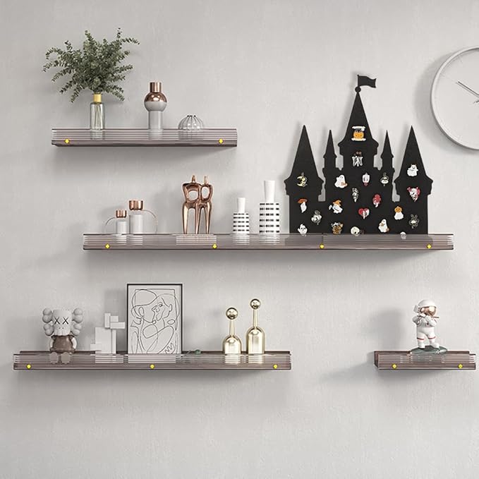BENECREAT Black Castle Pin Board Cork Board, 14.2x11.8Inch Bulletin Display Board Wall Mounted Cork Board for Brooch Pin Collection Display, Office Home and School Decor