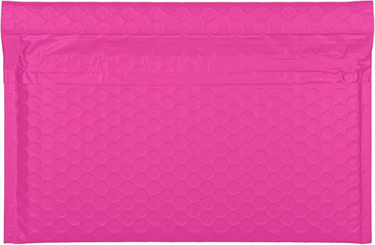 Pink Side-Loading Bubble Mailers 10 x 7 Inches,Self-Seal Padded Mailing Envelopes, Pack of 27