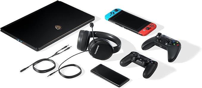 SteelSeries Arctis 1 Wired Gaming Headset – Detachable Clearcast Microphone – Lightweight Steel-Reinforced Headband – for PC, PS4, Xbox, Nintendo Switch and Lite, Mobile,Black