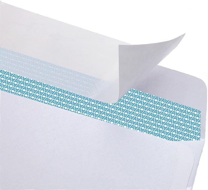 Aimoh #10 Security Mailing Envelopes Letter Size, Self Seal, 100 Count | No Window, EnveGuard Security Tint, White, 4⅛ x 9½ in, 24 lb paper