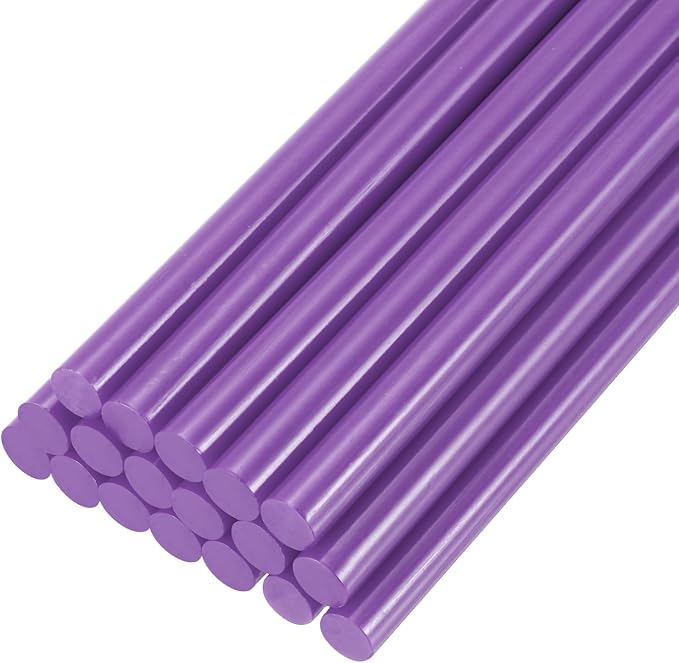PATIKIL Hot Glue Sticks for Glue Gun, 20 Pcs Colored Hot Melt Adhesive Glue Sticks Bulk for DIY Projects Craft Art Decoration Home Repairs, Dark Purple (7.9" x 0.28")
