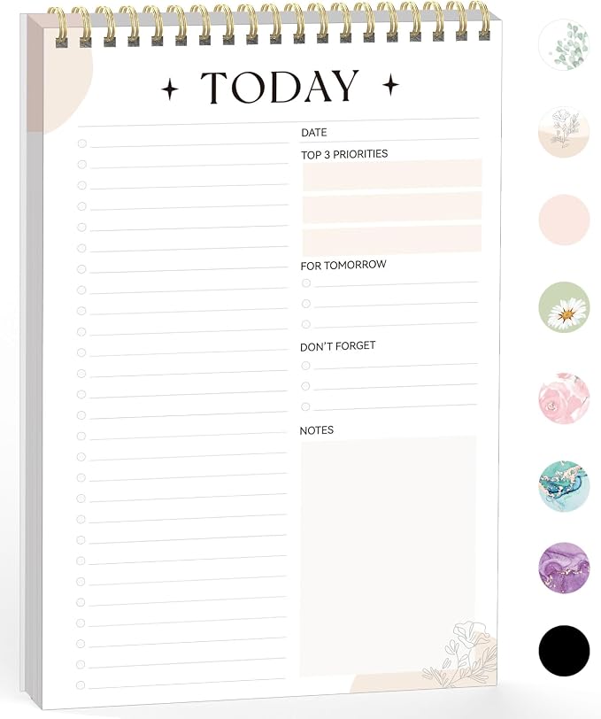 Forvencer To Do List Notepad with 52 Sheets (6.5 x9.8),To Do List Notebook | Notebook for Work, Undated Daily Planner Organizer for Tasks Checklist & Goal Planning, To Do List Perfect for Office, School