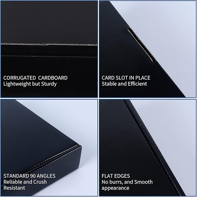 Rempry 9x6x4 Inches Black Shipping Boxes Pack of 20, Small Business Cardboard Mailer Boxes Gift Boxes for Shipping Packaging