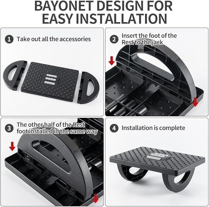 Foot Rest for Under Desk at Work - Ergonomic Foot Stools for Under Office Desk - Rocking Footrest with Roller Massager - Leg Rest for Chair, Computer Gaming -13" L x 9.6" W x 5" H