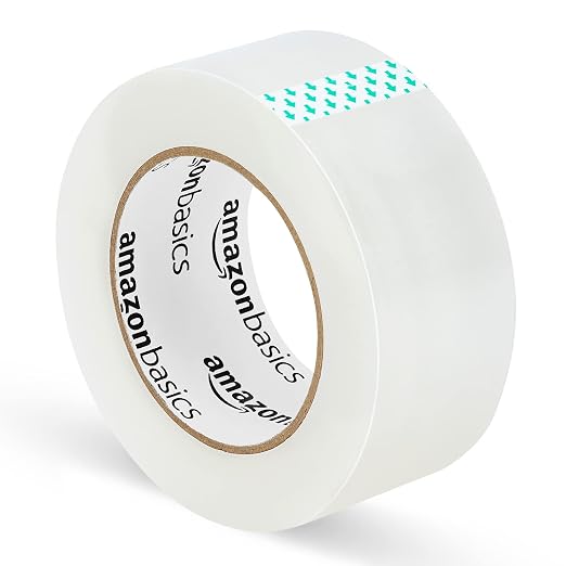 Amazon Basics Strong Adhesive Packing Tape for Moving Boxes, Shipping and Sealing, Clear, 1.88" x 109 Yards, 36-Pack, Total 654 Yards