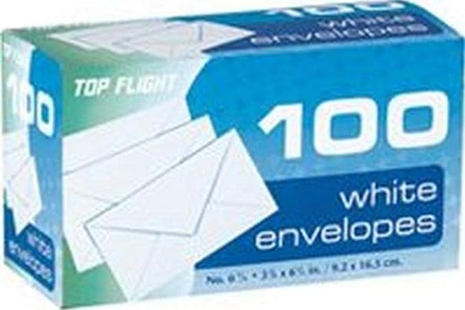 Top Flight Boxed Envelopes, Pack of 100
