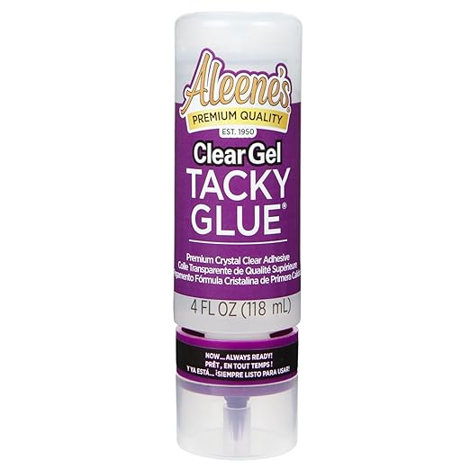 Aleene's Clear Gel Tacky Glue for Crafts in Always Ready Bottle, Nontoxic, Applies and Dries Clear, 4 fl oz