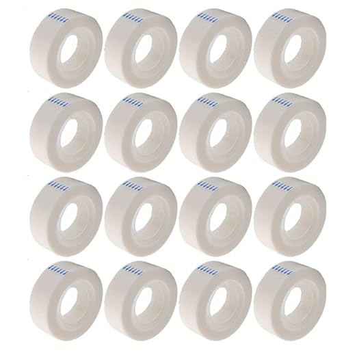 Invisible Clear Tape, 16 Rolls, Home Office Supplies, Back to School Supplies for College and Classrooms, Strong Adhesive, Photo-Safe, 0.75 in x 900 in, 1 in Core