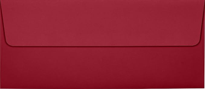 LUXPaper #10 Business Envelopes | Peel & Press | 4 1/8" x 9 1/2" | Garnet Red | 80lb. Text | 250 Qty