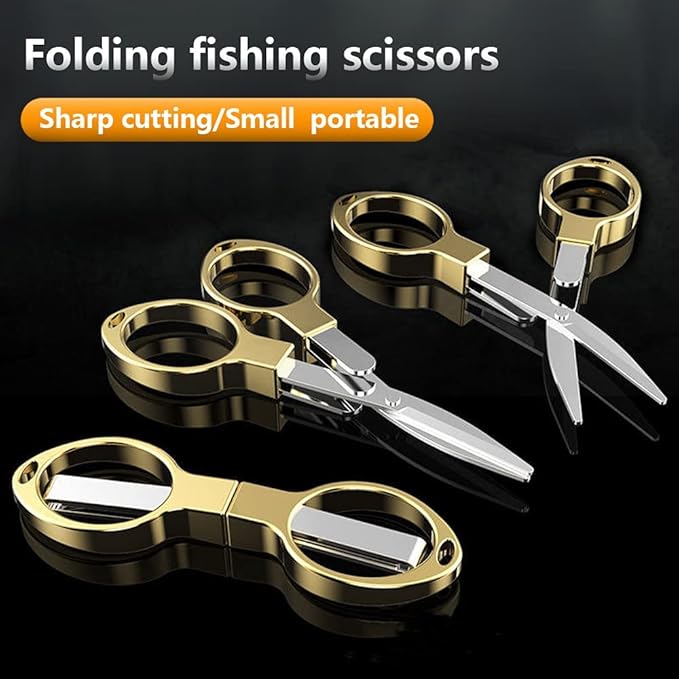 Folding Scissors, TSA Compliant & Portable, Compact, Safe Travel Scissors, Stainless Steel Retractable, 2 Pcs