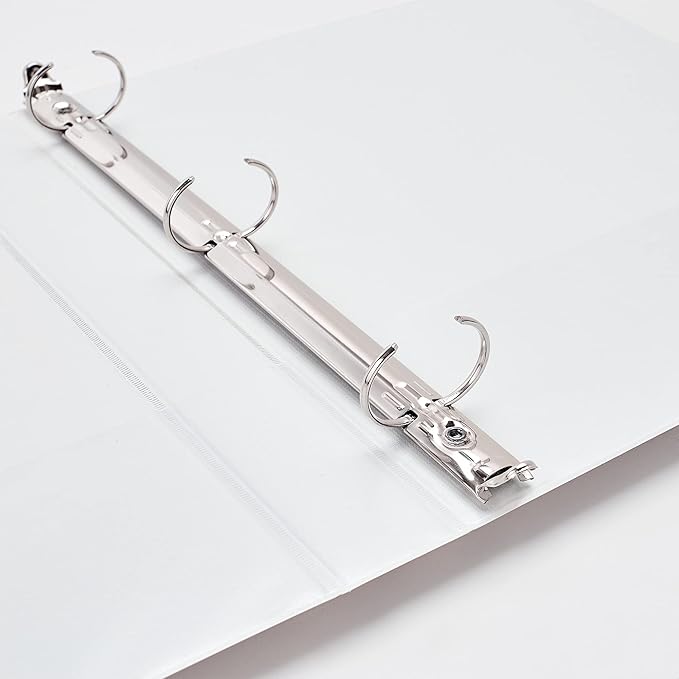 Avery Standard View 3 Ring Binder, 1" Round Rings, 175-Sheet Capacity, 1.4 Inch Wide Spine, 1 White Binder, Ideal for Lightweight Organization and Occasional Referencing (05760)