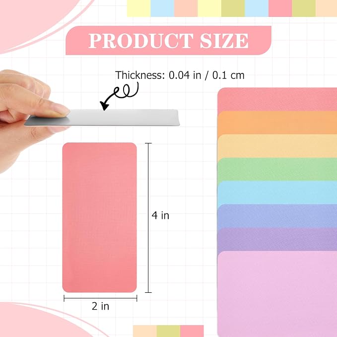 Relaxweex 64 Pack Magnetic Dry Erase Labels, 4''x 2'' Colorful Name Tags Magnetic Blank Cards Flexible Reusable Macarons Label Stickers for Whiteboards, Home, Office, Classroom