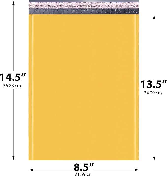 Kraft Bubble Mailers 8.5x14.5, Self Seal Padded Envelopes #3, 200 Pack | Fits Books & Magazines, No Tape Needed, Cushioned Protection, Tear-Resistant Yellow Kraft, Made in USA