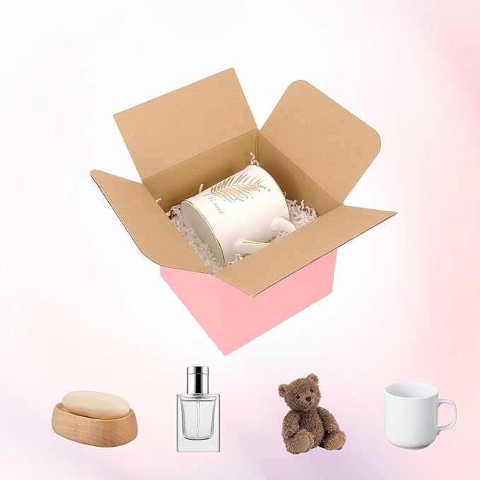 6x6x6 Pink Shipping Boxes for Small Business, 30 Pack Corrugated Cardboard Box, Small Boxes for Shipping Packing