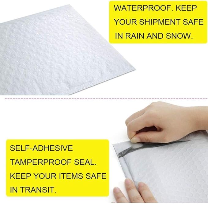 Secure Seal #4 9.5x14.5 Poly Bubble Mailers | Padded Shipping Envelope Mailers (Pack of 100)