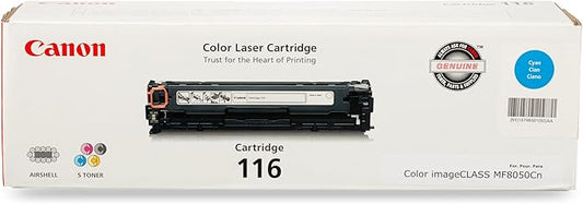 Canon Genuine 116 Cyan Toner Cartridge Compatible with MF8050Cn, MF8080Cw