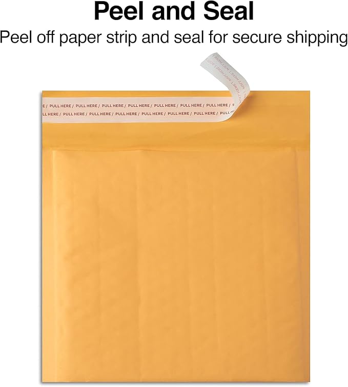 Staples Self-Seal Bubble Cushioned CD/DVD Mailers, 7.25x8 In, 25ct | Kraft cushioned mailers for shipping discs, photos, and small items.