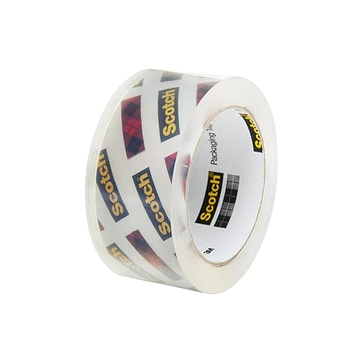 Scotch Box Lock Packing Tape, Clear, Extreme Grip Box Packaging Tape for Shipping and Mailing, 1.88 in. x 54.6 yd, 3 Refill Rolls