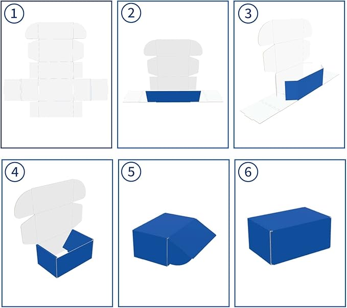 Rempry 12X9X4 Inch Blue Shipping Boxes 20 Pack, Cardboard Corrugated Mailer Gift Wrap Boxes for Packaging Mailing Small Business