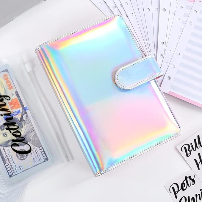 SKYDUE Budget Binder, Money Saving Binder with Zipper Envelopes, Cash Envelopes and Expense Budget Sheets for Budgeting
