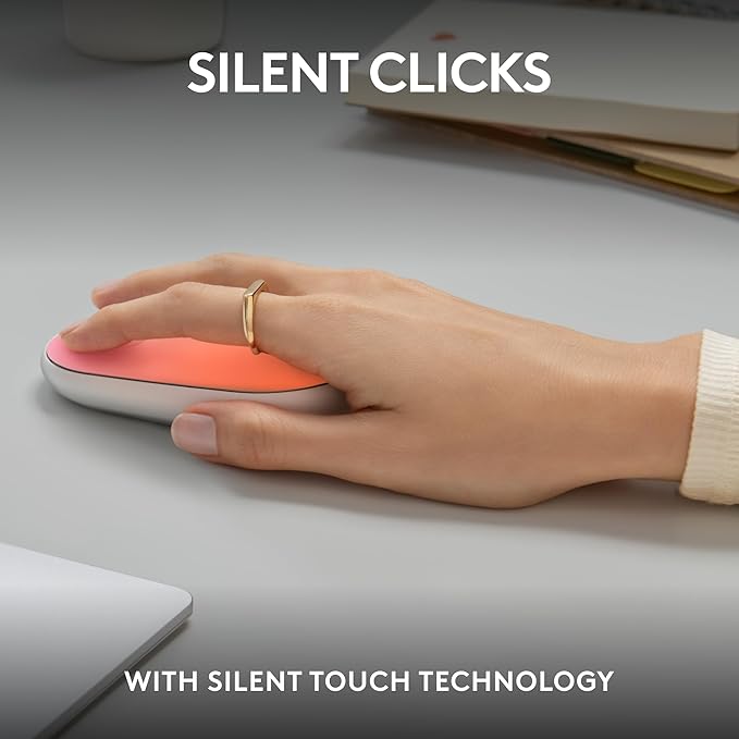 Logitech M340 Wireless Mouse with Limited Edition Prints, USB Receiver and Silent Clicks, Portable Wireless Mouse for Laptop, PC, Windows, Chrome, Surface – Tropical Sunrise