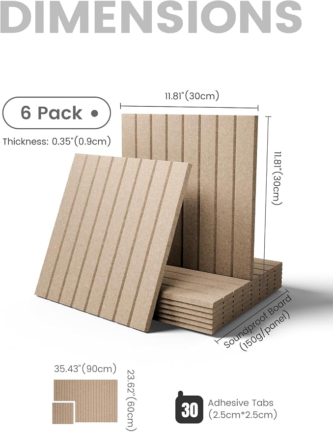 Fluxynara 36" x 24" Large Felt Bulletin Board, Taupe | 6 Pack Cork Board Alternative with 30 Safe Adhesive Tabs, Pin Boards for Wall Decor, Home, Office, Classroom,Dorm