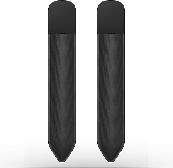 MoKo Adhesive Pencil Case Holder Sticker for Apple Pencil, 2 Pieces Black | Elastic Pencil Pocket Pouch, Adhesive Sleeve, Attached to iPad Case, For Pro/USB-C/1st/2nd Gen and Similarly Stylus Pens