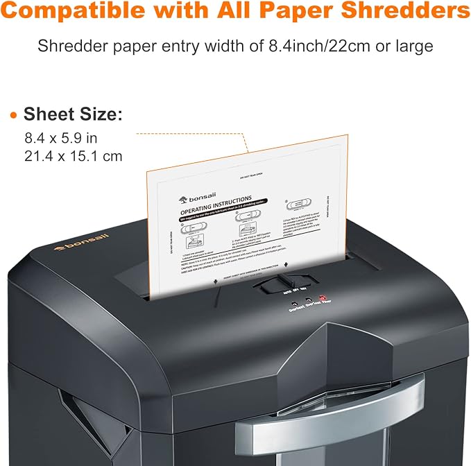 Bonsaii 6-Sheet Micro-Cut Paper Shredder & 24 Pack Lubricant Sheets