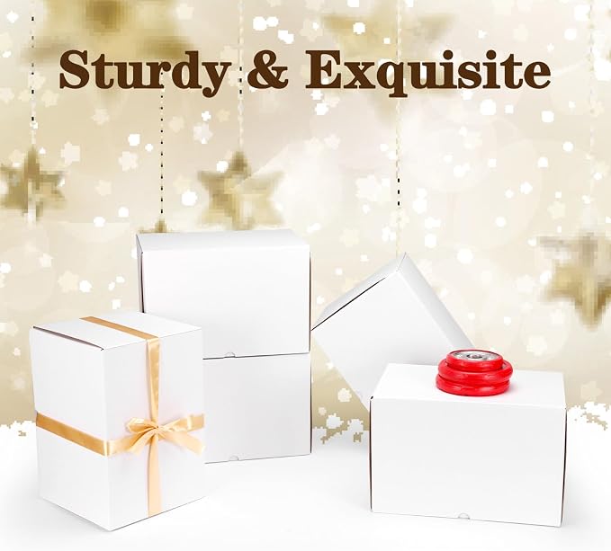 WIFTREY 12x10x6 Shipping Boxes set of 15, 12 x 10 x 6 White Corrugated Cardboard Boxes for Packaging Small Business, Moving, Mailing