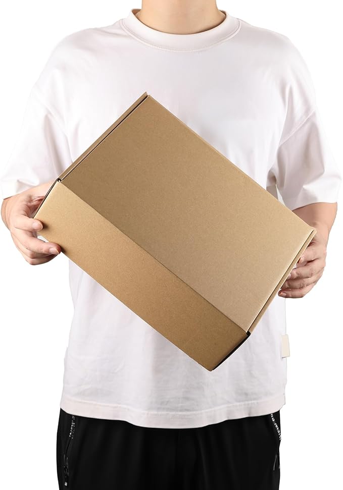 12x9x4 inch Shipping Boxes Set of 15 Brown, Inner Size 11.6x8.6x3.6 inch Cardboard Box Mailers for Small Business Packaging Mailing or Gift Wrapping Giving