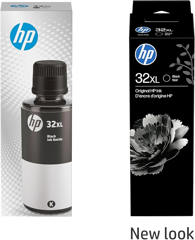 HP 32XL | Ink Bottle | Black | Up to 6000 Pages per Bottle| Works Smart Tank Plus 651 and Smart Tank Plus 551 | 1VV24AN | Packaging May Vary