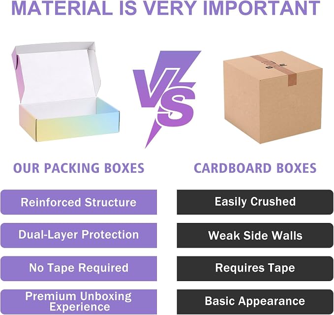 Shipping Boxes Small, 6x4x2 Inches 15 Pack Colorful Cardboard Mailer Boxes, Mailing Boxes for Packaging Small Business
