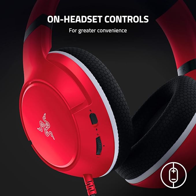 Razer Kaira X Wired Headset for Xbox Series X|S, Xbox One, PC, Mac & Mobile Devices: Triforce 50mm Drivers - HyperClear Cardioid Mic - Memory Foam Ear Cushions - On-Headset Controls - Pulse Red
