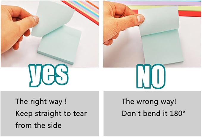 Early Buy 3x3 Inch Sticky Notes, 6 Pads (100 Sheets/Pad) - Soft Pastel Colors for Office, School, Home, Memo Notes, Journals & Planning - Repositionable Self-Stick Paper