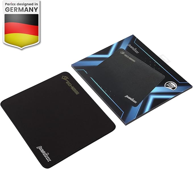 Perixx DX-1000L Waterproof Gaming Mouse Pad with Stitched Edge - Non-Slip Rubber Base Design for Laptop or Desktop Computer - L Size 12.60x10.60x0.08 Inches