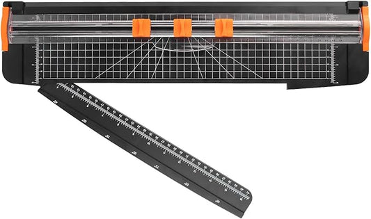 ZEQUAN Paper Cutter 18 inch, 18" Cut Length Large Paper Trimmer Slider for Craft Scrapbooking Cardstock, 3pcs Blade