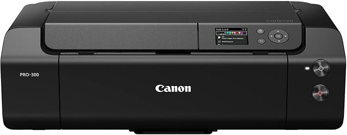 Canon imagePROGRAF PRO-300 Wireless Color Wide-Format Printer, Prints up to 13"X 19", 3.0" LCD Screen with Profession Print & Layout Software and Mobile Device Printing, Black, One Size