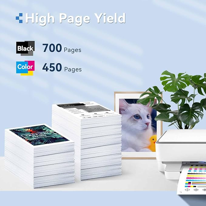 62XL Ink Cartridges Black and Color Compatible for HP 62XL Ink Cartridge Combo Pack for HP Ink 62 Fit for Envy 7640 5660 7645 5540 5640 OfficeJet 5746 5740 5745 5741 8040 250 200 Printer