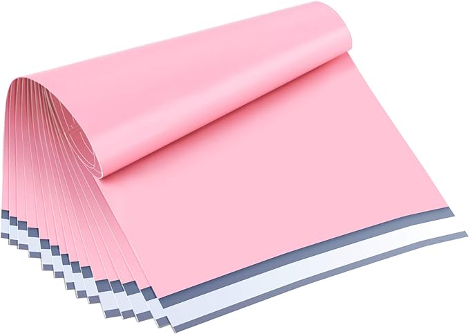 UCGOU Poly Mailers 24x24 Inch Light Pink 50 Pack Extra Large Shipping Bags Strong Thick Mailing Envelopes Self Seal Adhesive Waterproof and Tear Proof Boutique Postal for Clothing Quilt and More