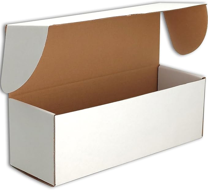 12x4x4 Shipping Boxes White Mailer Corrugated Cardboard Box Set of 25 | for Packaging, Literature, Packing, Mailing, Storage, Small Business, Moving, Gift, Supplies, Quick Fold, Tab Locking