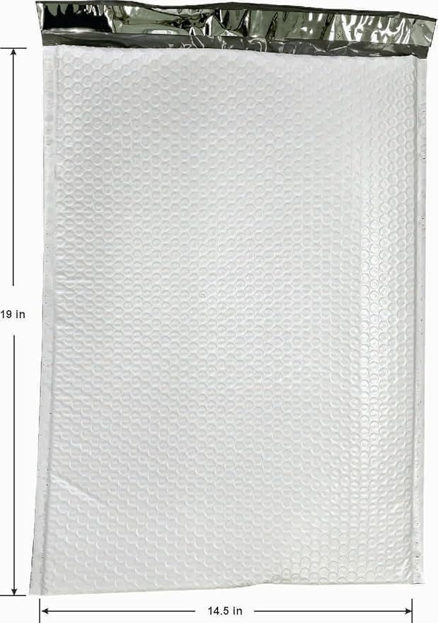 15 ct #7 Extra Large Poly Bubble Mailers 14.5x19 Inch Bubble Lined Cushioned Poly Mailer. Tear-proof, Water-resistant and Postage-saving Lightweight Shipping Padded Envelopes/Bags.