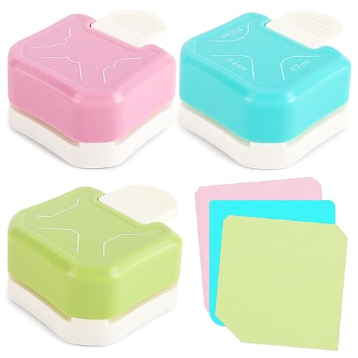 LOVEINUSA 3 in 1 Corner Rounder Punch, 3PCS Corner Punch (Rounder + Beauty Shape + Chamfer Edges), 3 Way Cutter for Scrapbooking Supplies, Photocards & DIY Paper Crafts, Laminate, Cardstock, Envelope