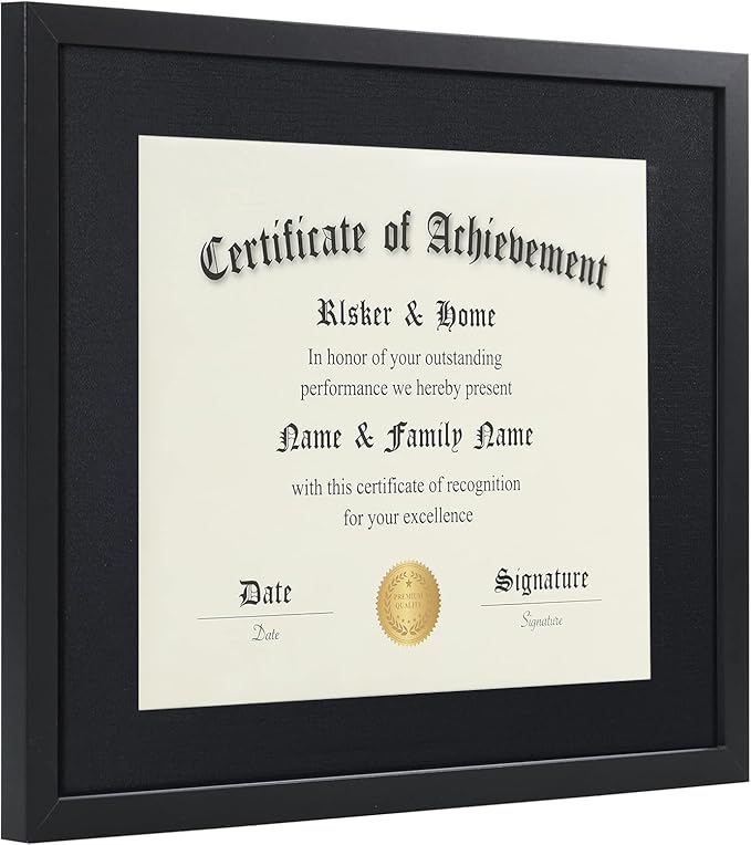 ELSKER&HOME 11x14 Diploma Frame 6 Pack, Diploma Frames 8.5x11 with Black Mat or 11x14 Document Frame without Mat,Multipack College Certificate/Degree Frames for wall,Set of 6