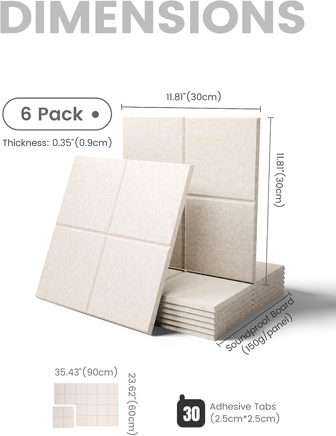 Fluxynara Felt Bulletin Board & Cork Board Alternative, Oatmeal | 36" x 24" Pin board, Removable Adhesive Tabs, Easy Install Without Wall Damage, For Home Office Decor