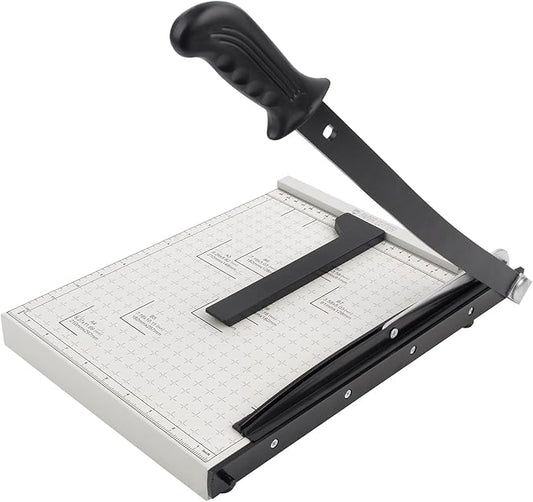 ZEQUAN 13 Inch Heavy Duty A4 Paper Cutter, Metal Base Guillotine Paper Trimmer, 10 Sheet Capacity Stack Paper Slicer for Office Home School